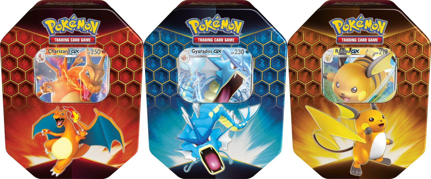 POKEMON HIDDEN FATES SINGLE TIN Raichu-GX