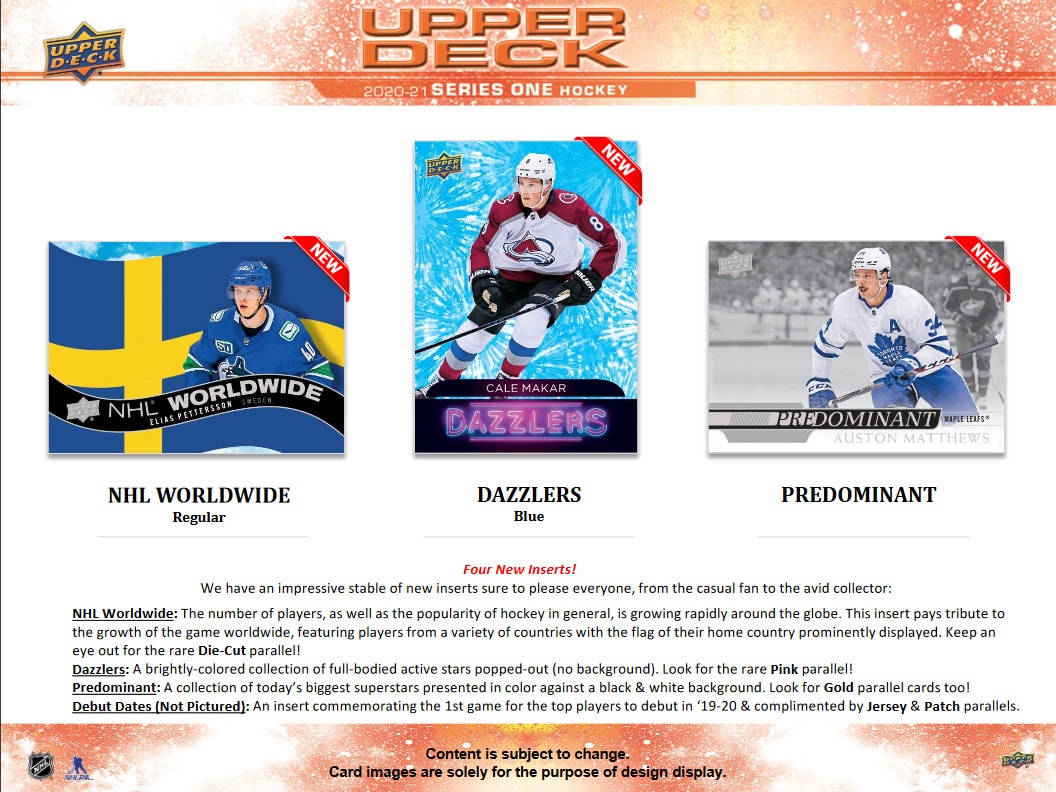 2020-21 UD SERIES 1 HOCKEY HOBBY BOX