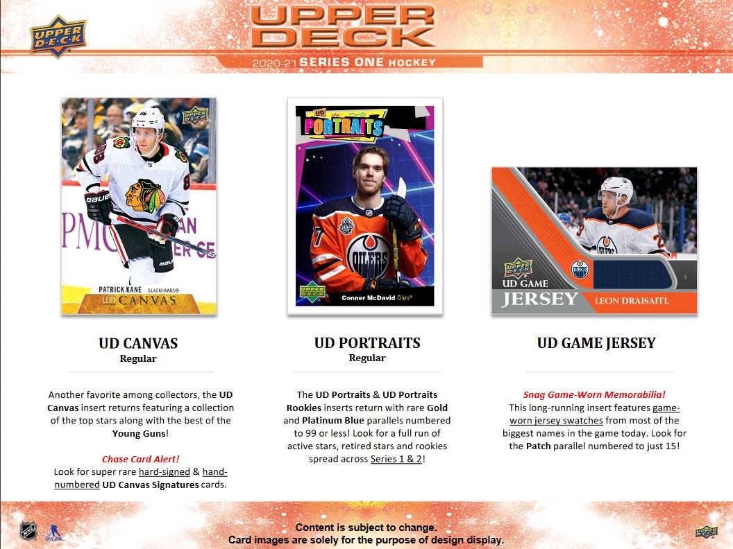 2020-21 UD SERIES 1 HOCKEY HOBBY BOX