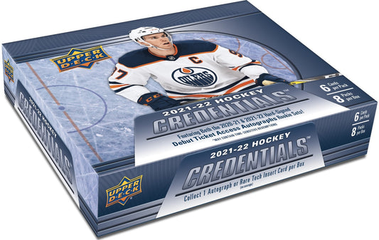 2021-22 UD CREDENTIALS HOCKEY HOBBY BOX