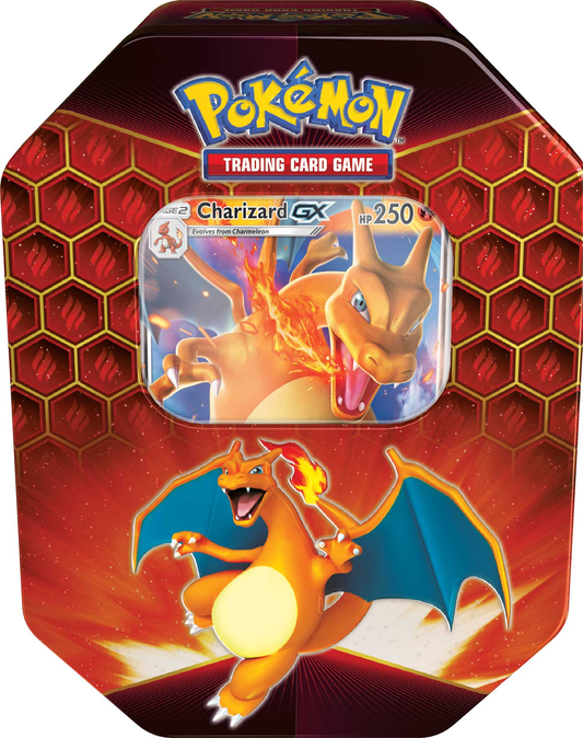 POKEMON HIDDEN FATES SINGLE TIN Charizard-GX