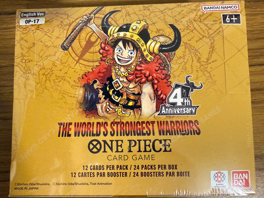 ONE PIECE The World's Strongest Warriors OP-17 BOOSTER BOX TCG SEALED ENGLISH