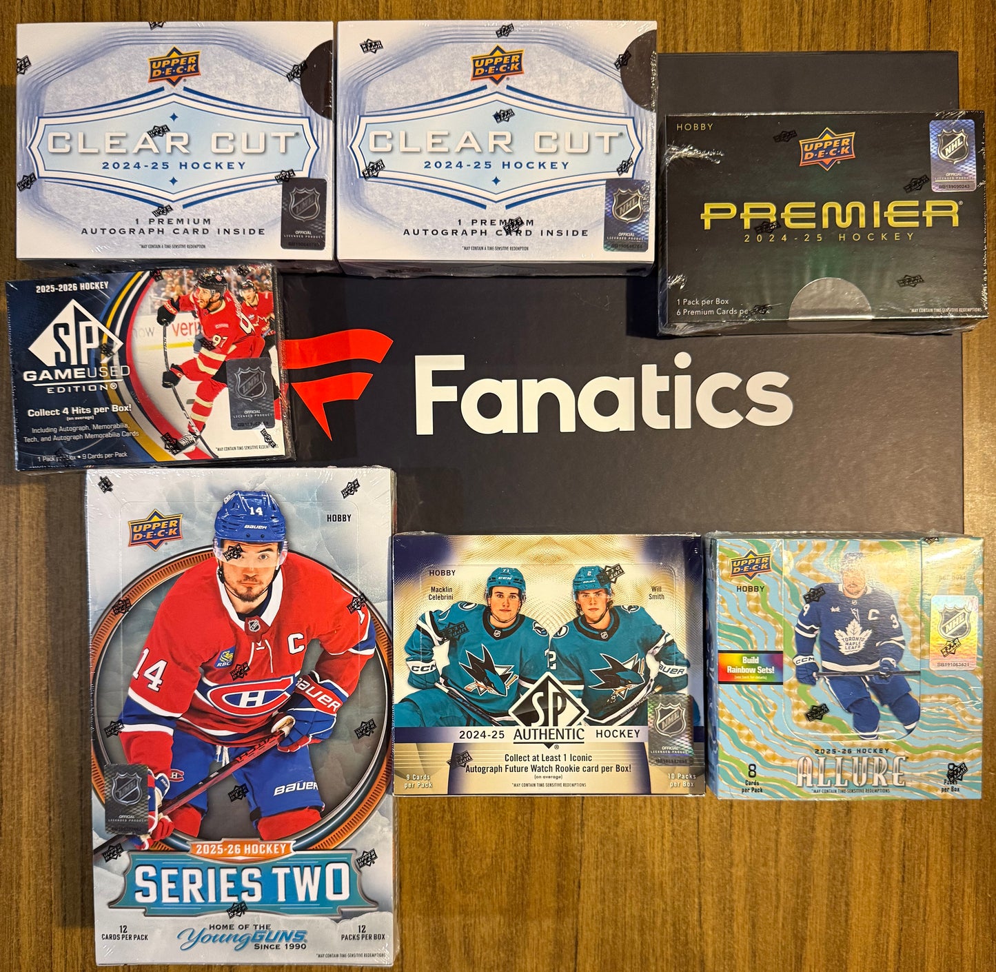 #2561 - 8 BOX JERSEY MIXER (24-25 PREMIER, SP AUTHENTIC, 2x CLEAR CUT, 25-26 ALLURE, SERIES 2 + JERSEY MEM BOX) -SUNDAY MARCH 29